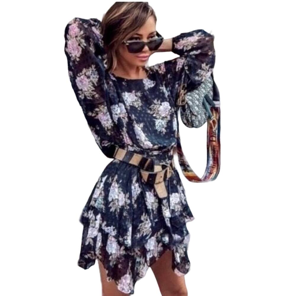 LoveShackFancy Kaia Silk Floral Mini Dress Size XS - Picture 1 of 13
